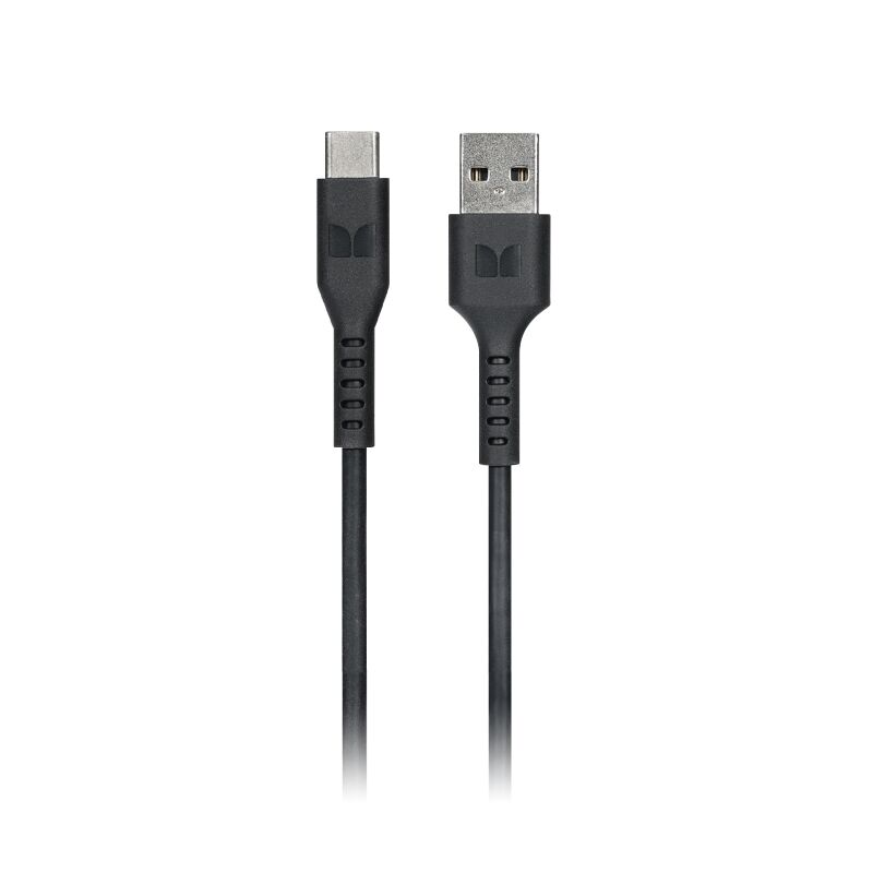 Monster USB-C to USB-A Thermo Plastic Elastometer Cable Black 1.2m [MT-1.2MCTOATB]