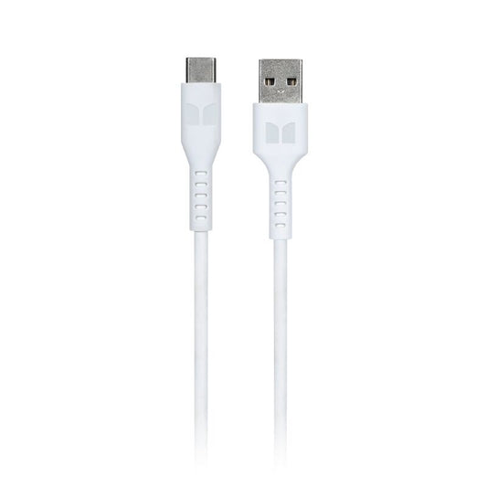 Monster USB-C to USB-A Thermo Plastic Elastometer Cable White 1.2m [MT-1.2MCTOATW]