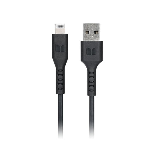 Monster Lightning to USB-A Thermo Plastic Elastometer Cable Black 1.2m [MT-1.2MLTOATB]