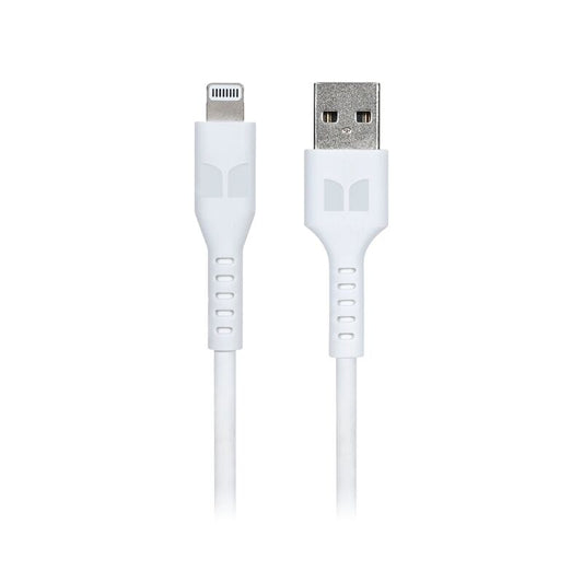 Monster Lightning to USB-A Thermo Plastic Elastometer Cable White 1.2m [MT-1.2MLTOATW]