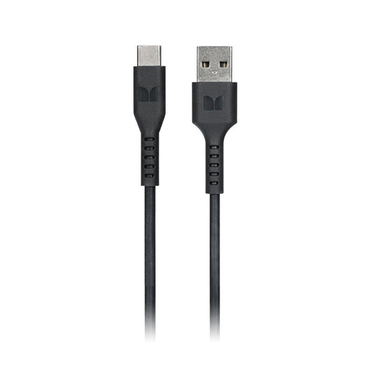 Monster USB-C to USB-A Thermo Plastic Elastometer Cable Black 2m [MT-2MCTOATB]
