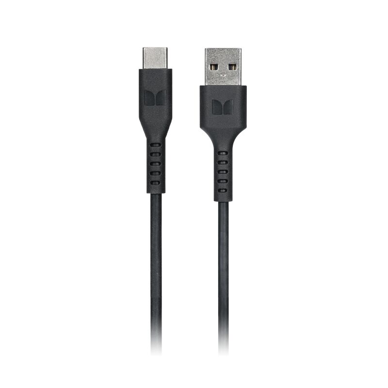 Monster USB-C to USB-A Thermo Plastic Elastometer Cable Black 2m [MT-2MCTOATB]