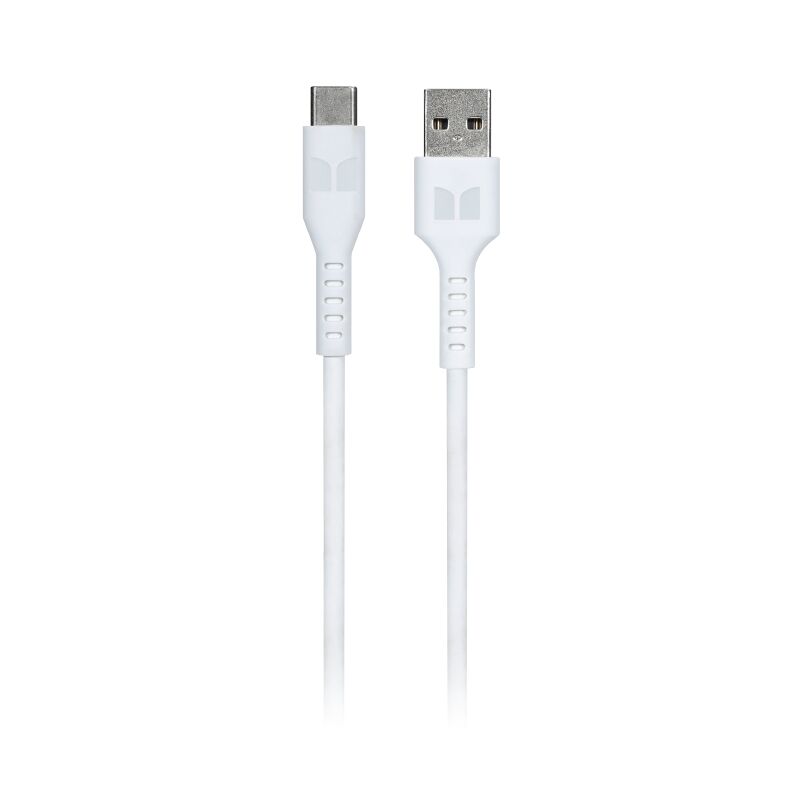 Monster USB-C to USB-A Thermo Plastic Elastometer Cable White 2m [MT-2MCTOATW]