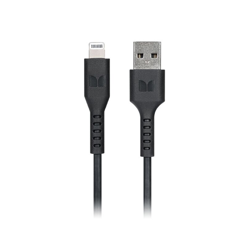 Monster Lightning to USB-A Thermo Plastic Elastometer Cable Black 2m [MT-2MLTOATB]
