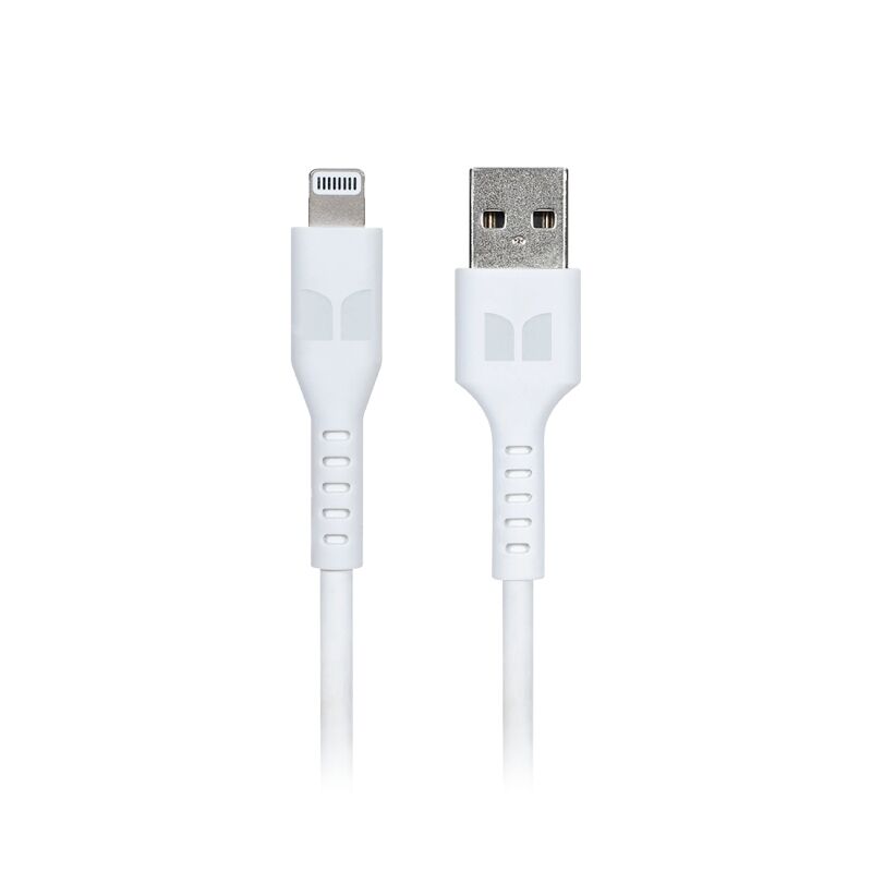 Monster Lightning to USB-A Thermo Plastic Elastometer Cable White 2m [MT-2MLTOATW]