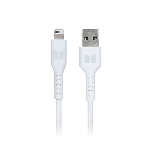 Monster Lightning to USB-A Thermo Plastic Elastometer Cable White 2m [MT-2MLTOATW]