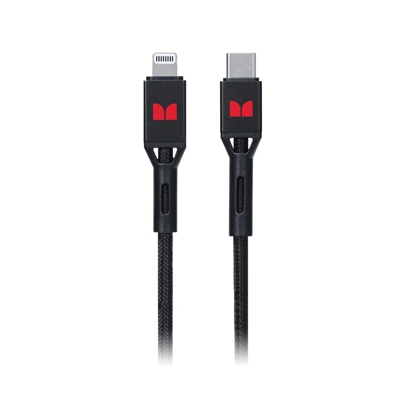 Monster Lightning to USB-C Braided Cable Black 2m [MT-2MLTOCBB]