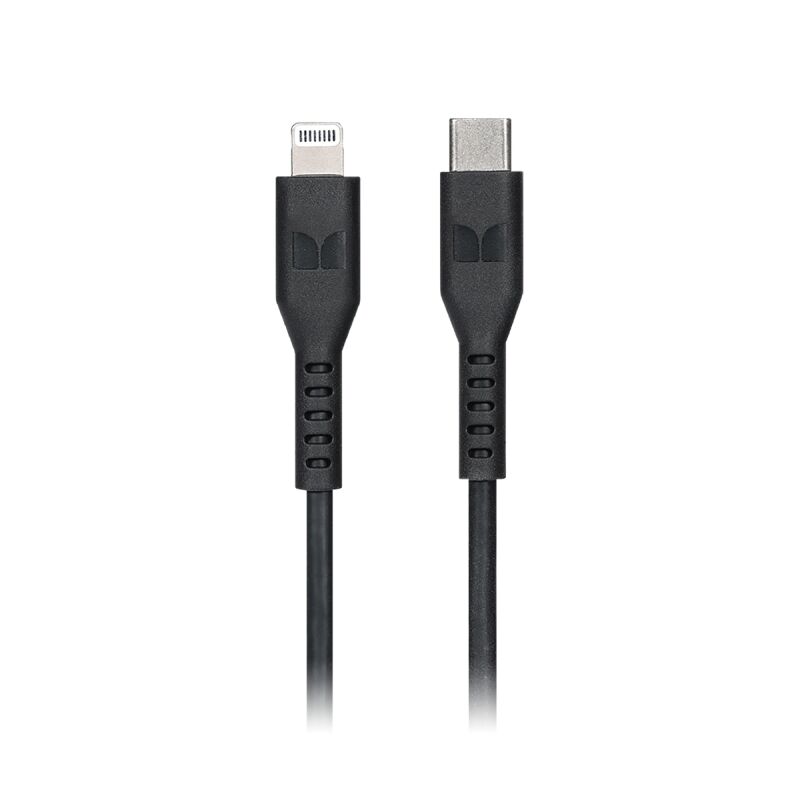 Monster Lightning to USB-C Thermo Plastic Elastometer Cable Black 2m [MT-2MLTOCTB]