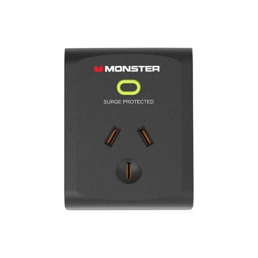 Monster Single Socket Surge Protector Black [MT-FPSP1700B]