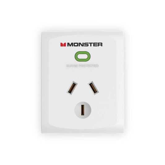 Monster Single Socket Surge Protector White [MT-FPSP1700W]