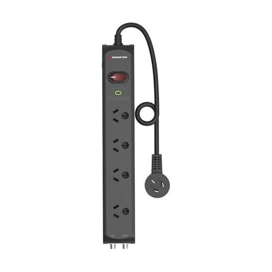 Monster 4 Socket Surge Protection Board with F-Type Connectors [MT-FPSP4700RFB]
