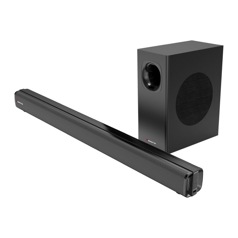 Monster 2.1 Channel 80-Watt Soundbar with Wireless Subwoofer [MT-SB21]