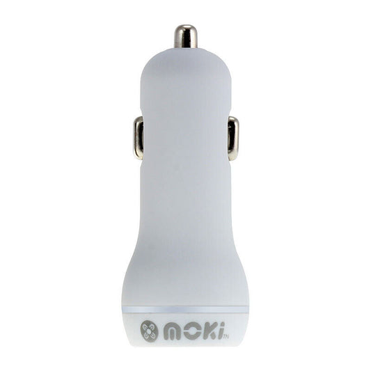 Moki Dual USB Car Charger Wh [ACC MUSBCW]