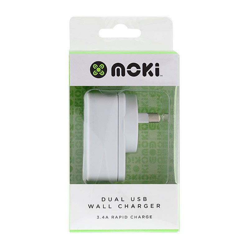 Moki Dual USB Wall Charger Wh [ACC MUSBWW]