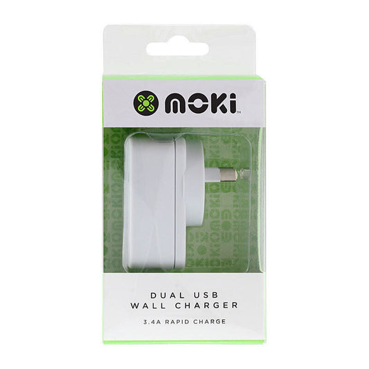 Moki Dual USB Wall Charger Wh [ACC MUSBWW]