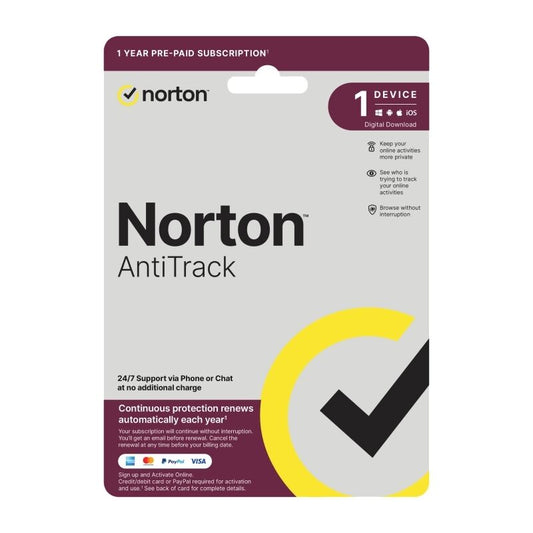 Norton AntiTrack 1 User 1 Device 1 Year Sub ESD Version [21432677]