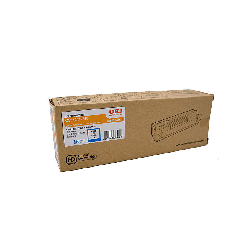 OKI 43872311 Cyan Genuine Toner Cartridge