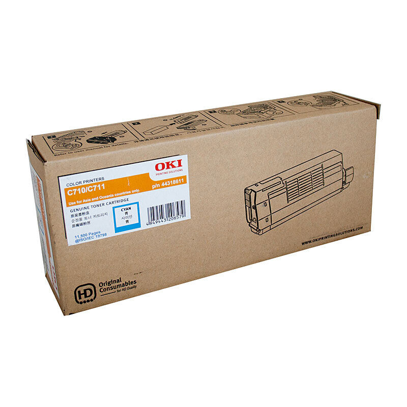 OKI 44318611 Cyan Genuine Toner Cartridge