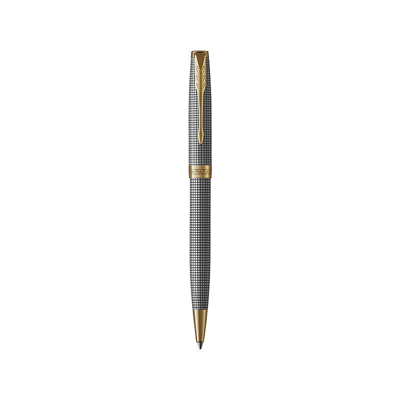 Parker Sonnet Cisele Ballpoint Pen - Silver Ciscele Pattern, Gold Trim
