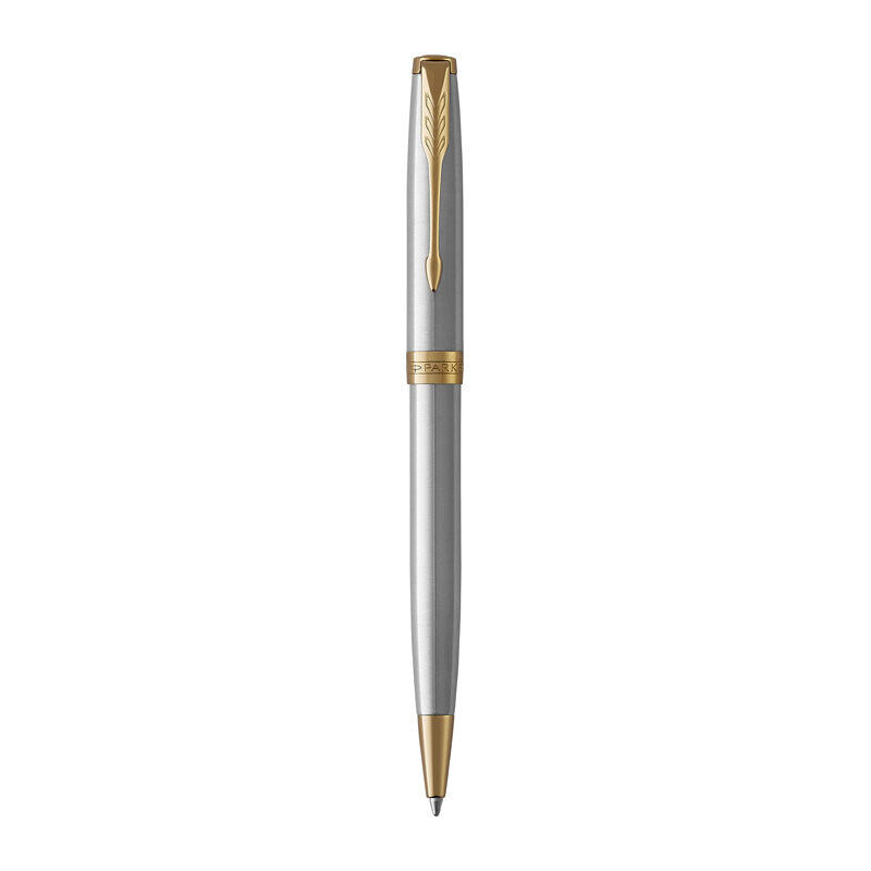 Parker Sonnet Ballpoint Pen - Stainless Steel, Gold Trim