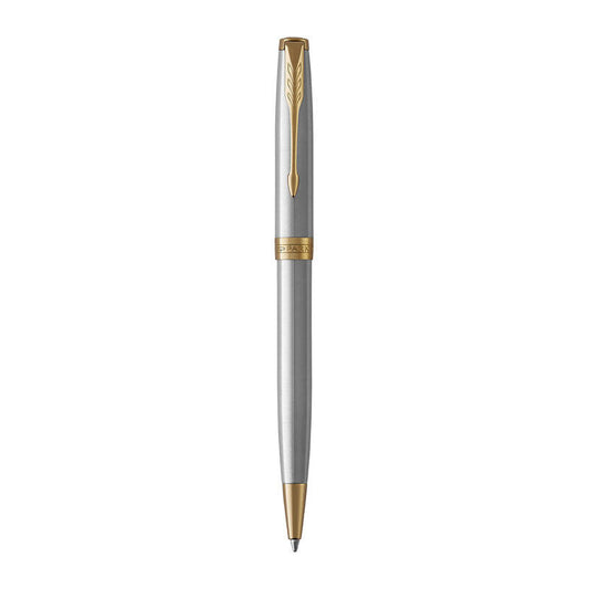 Parker Sonnet Ballpoint Pen - Stainless Steel, Gold Trim