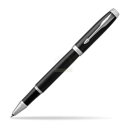 Parker IM Rollerball Pen - Black Lacquer, Chrome Trim with Gift Box