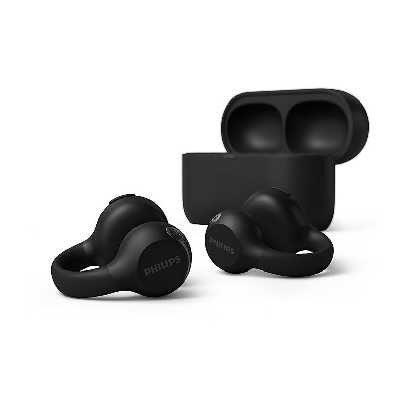 Philips W/less Open Earbuds BK [TAQ2000BK/97]