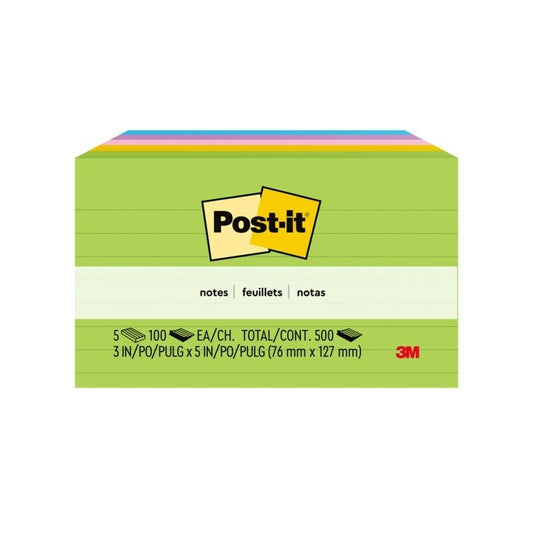 Post-It Lined Notes Jaipur 76 x 127mm 5-Pack