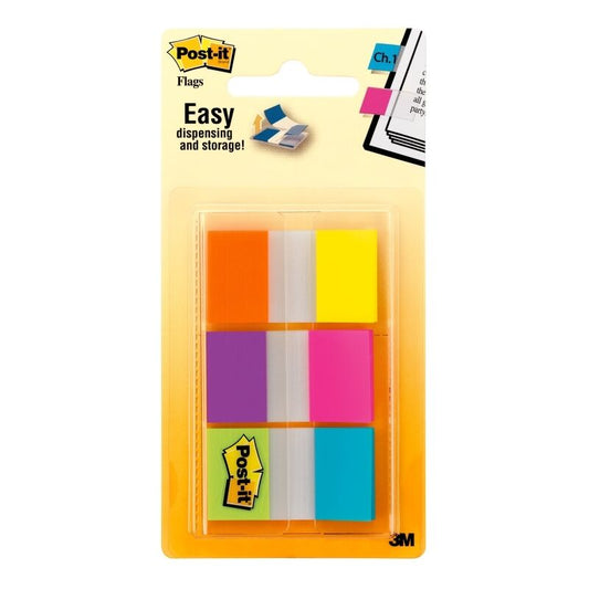 Post-It Flags Bright Colours 25 x 43mm 3-Pack - Box of 6