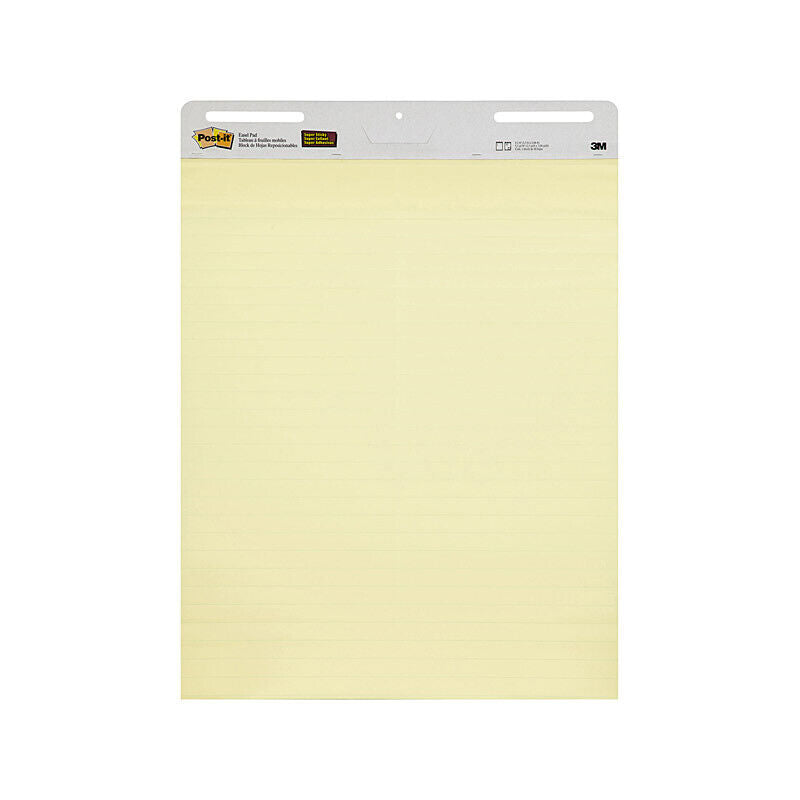 Post-It Lined Easel Pads Canary Yellow 635 x 762mm - Box of 2