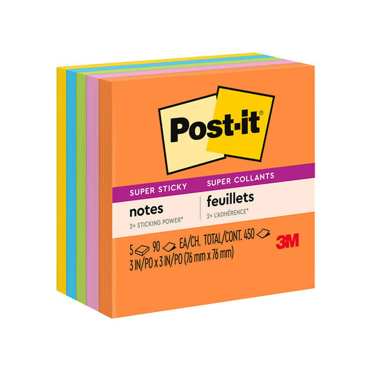 Post-It Super Sticky Notes Rio De Janeiro 76 x 76mm 5-Pack