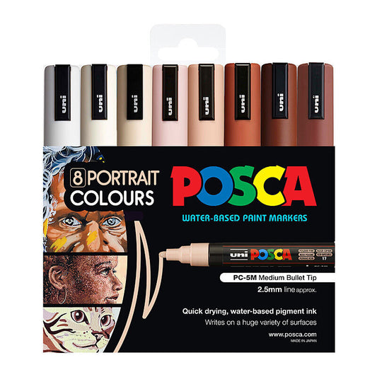Posca PC-5M Med Portrait Pk8