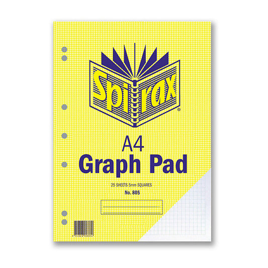 Spirax 805 Graph Pad 5mm Pk10