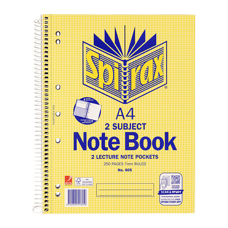 Spirax 605 2Sub A4 SO 250p Pk5