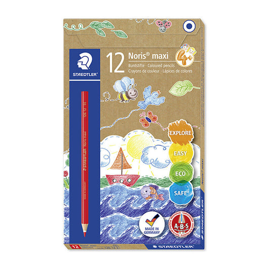 Staedtler Noris Club MAXI Learner Colour Pencil - 12 Pack - Red