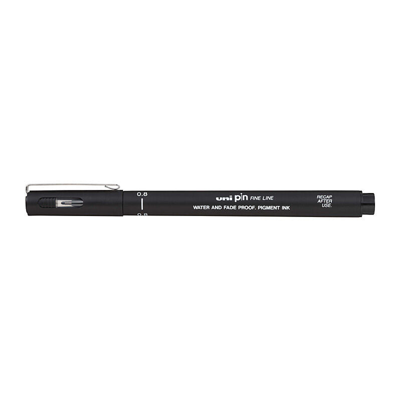 uni Pin FineLiner 0.8 Blk Bx12