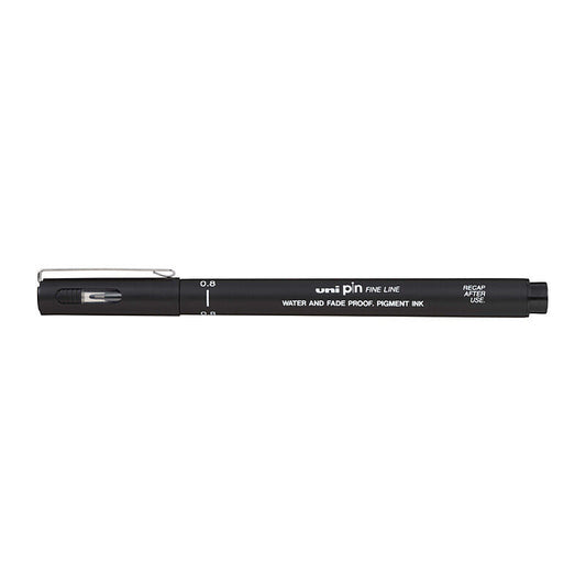 uni Pin FineLiner 0.8 Blk Bx12