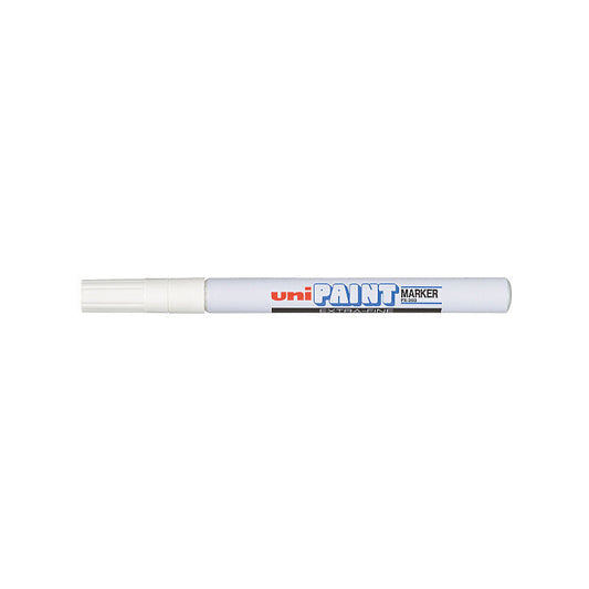 uni Chalk Mrkr XFine Wht Bx12