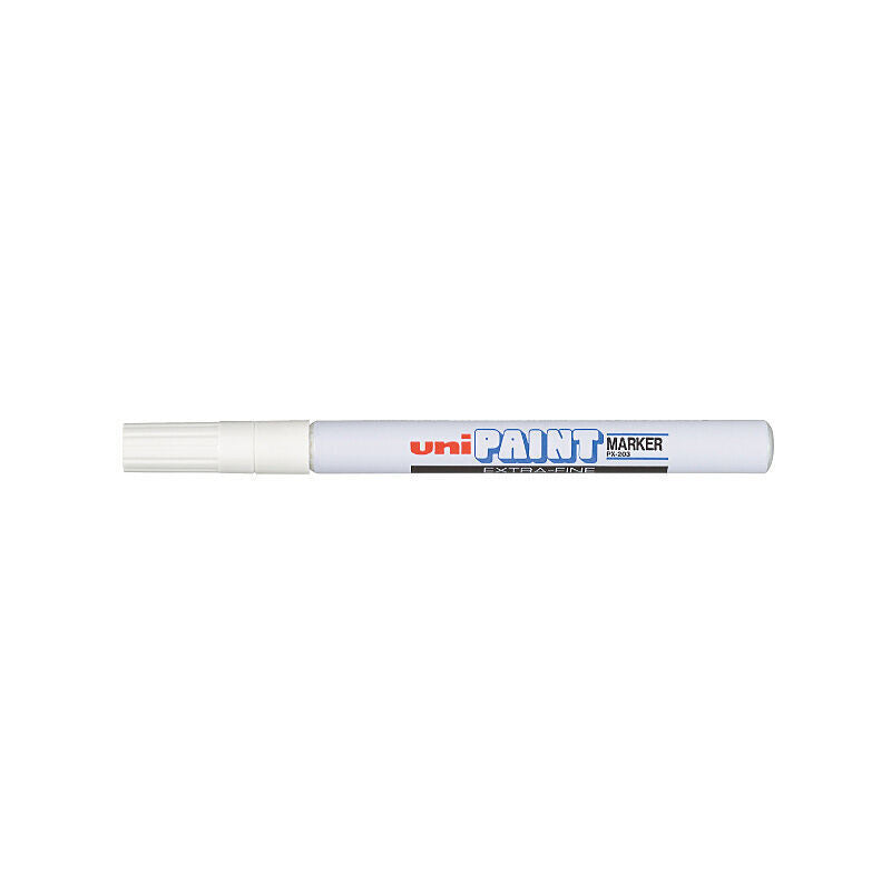uni Chalk Mrkr XFine Wht Bx12