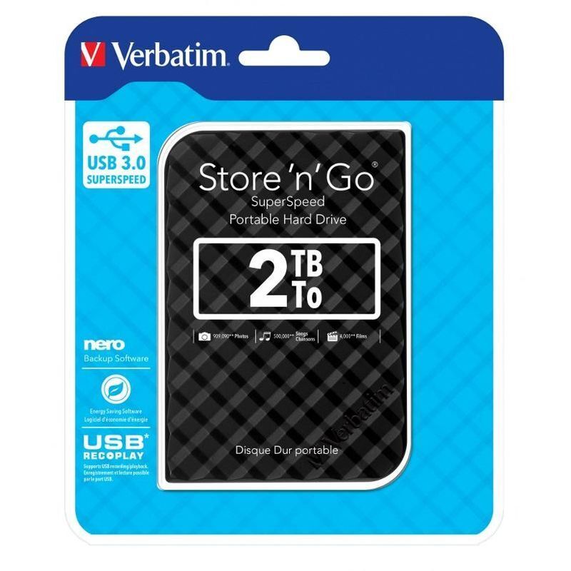 Verbatim Portable Hard Drive 2TB USB 3.0 Super Speed [53195]